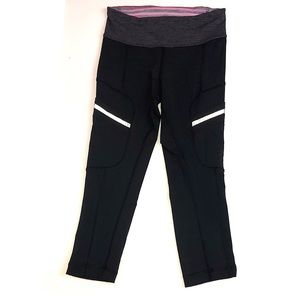 EUC lululemon 🍋 black cropped leggings